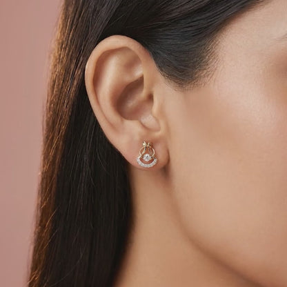 Gold Dancing Grace Lab Grown Diamond Earrings