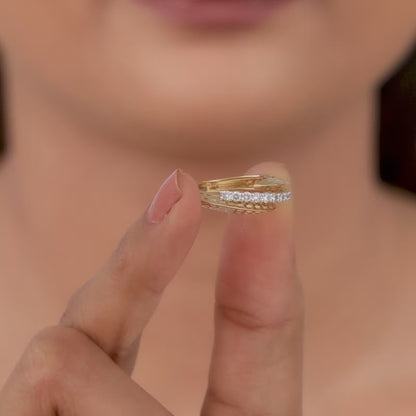 Gold Shimmering Moments Diamond Ring | 18KT Gold