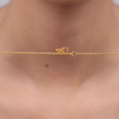 Golden Personalised Hindi Initial Bracelet