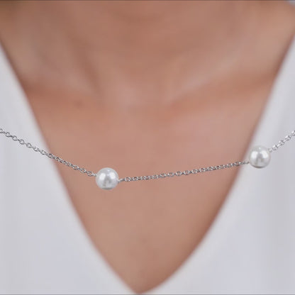 Silver Dakota Pearl Necklace