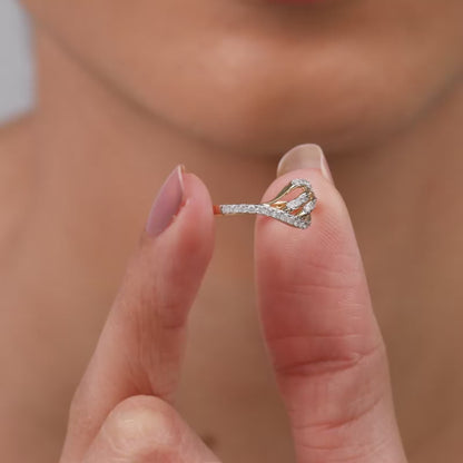 Gold Wavelet Lab Grown Diamond Ring