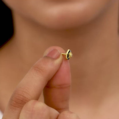 Golden Classic Hexagon Studs