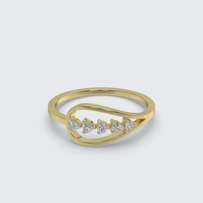 Gold Love for Sparkles Lab Grown Diamond Ring (Size 13)