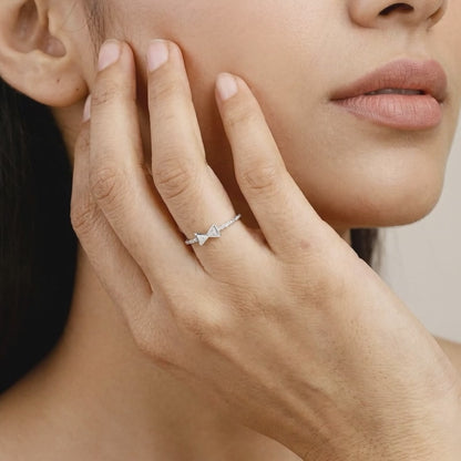Silver Bow Bliss Ring