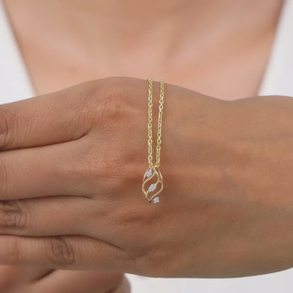 Gold Flare Diamond Pendant