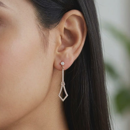 Golden Spear Dangler Earrings