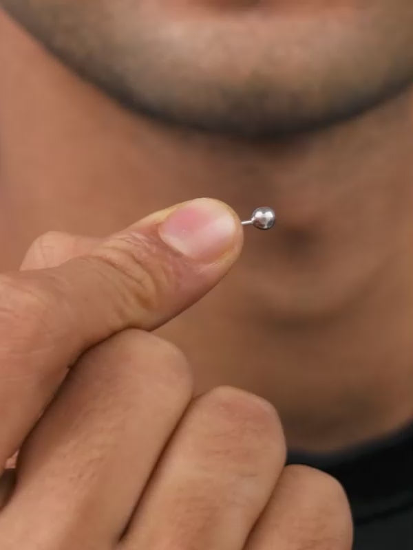 Silver Opulent Stud For Him