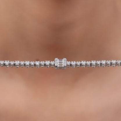 Silver Regal Halo Bracelet