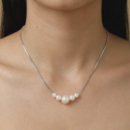Silver Still Pearl Necklace