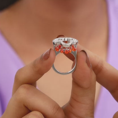 Silver Floret Charm Ring