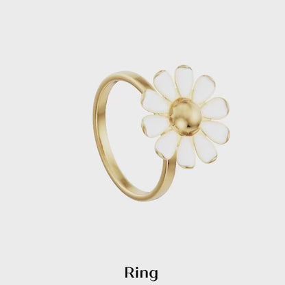 Bhumi Golden Open Brahma Kamal Convertible Ring With Chain