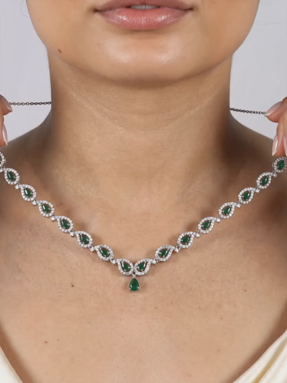 Silver Mango Leaf Necklace
