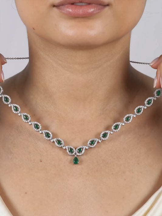 Silver Mango Leaf Necklace