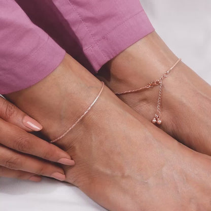 Rose Gold Sparkling Light Anklet