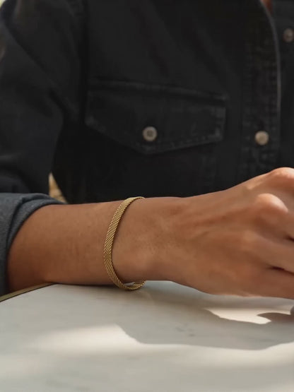 Stack Flow Gold Plated Bracelet