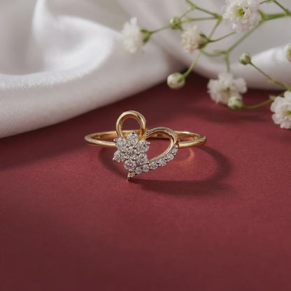 Gold Love Signal Lab Grown Diamond Ring