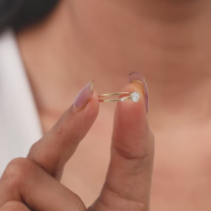 Gold Three Words Lab Grown Diamond Ring