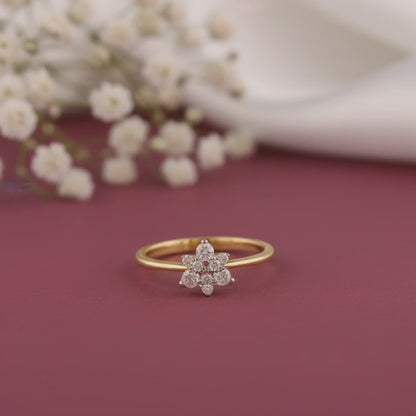 Gold Radiapetal Lab Grown Diamond Ring