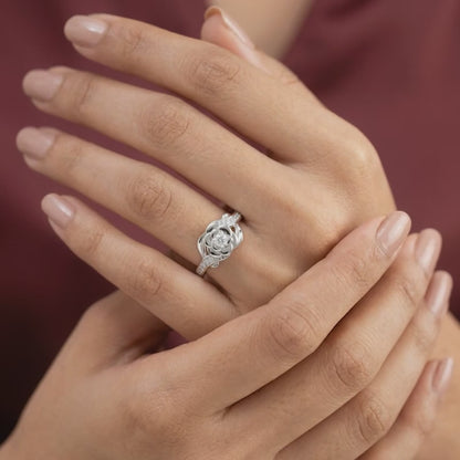 Silver Roseglow Ring