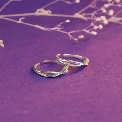 Silver Twist Toe Rings