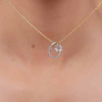 Gold Rosaline Spark Lab Grown Diamond Pendant