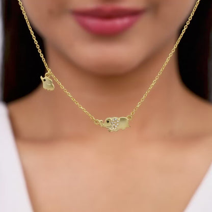 Anushka Sharma Golden Elephant Charm Necklace