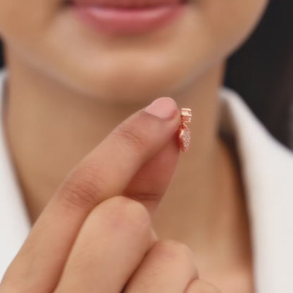 Rose Gold Pretty Heart Earrings