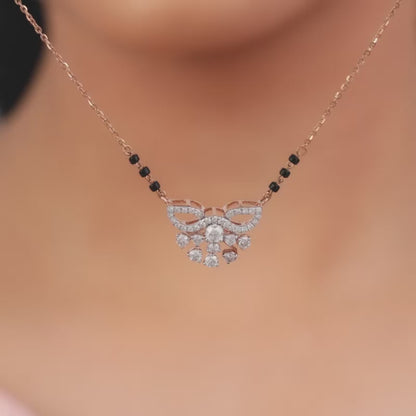 Rose Gold Shruthi Lab Grown Diamond Mangalsutra