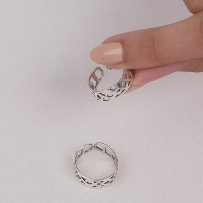 Silver Infinity Twist Toe Rings
