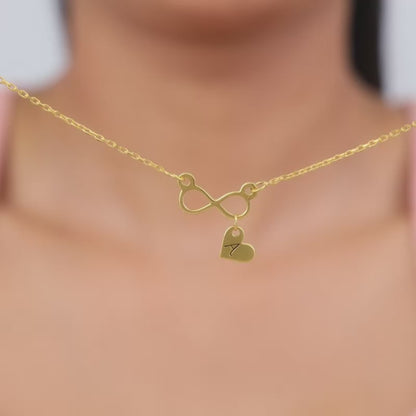 Golden Personalised Endless Echo Necklace