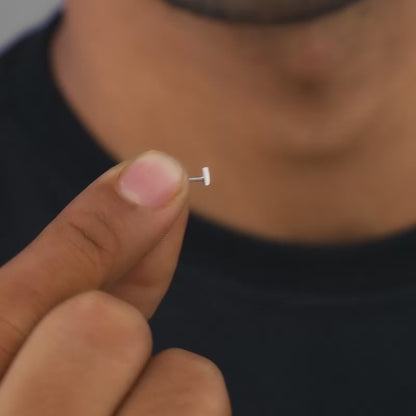 Silver Trigon Stud For Him