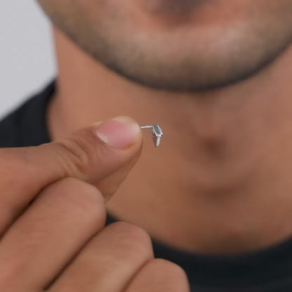 Silver Edifac Stud For Him