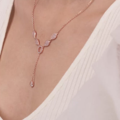Rose Gold Classic Lariat Necklace