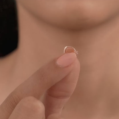 Rose Gold Flora Hoop Ear Piercings