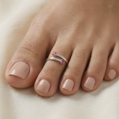 Silver Mrittika Toe Rings