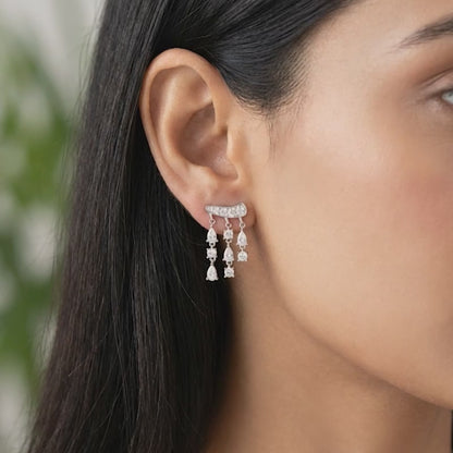 Silver Midnight City Earrings