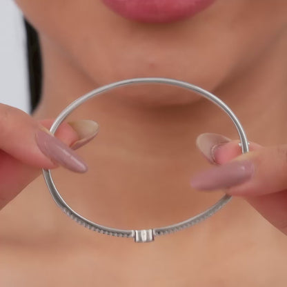 Silver Aww So Cute Bangle Bracelet