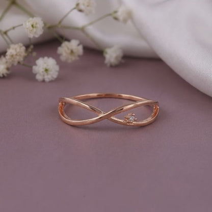 Rose Gold Infinity Shine Ring