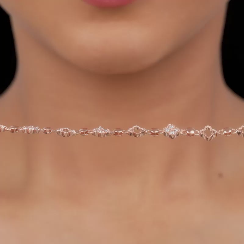 Rose Gold Clover Bracelet- Rose Gold Bracelet for Women