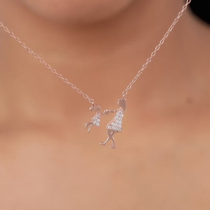 Rose Gold Always Us Necklace