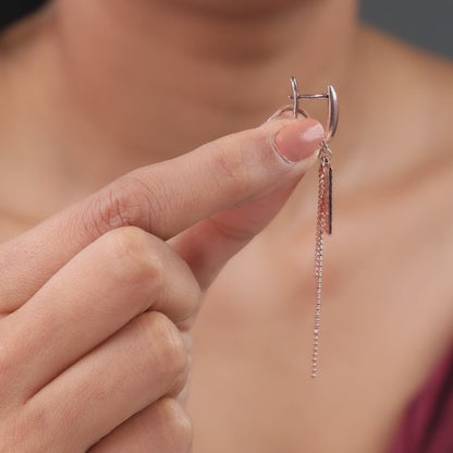 Rose Gold Attention Earrings