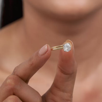 Gold Soul Solitaire Lab Grown Diamond Ring
