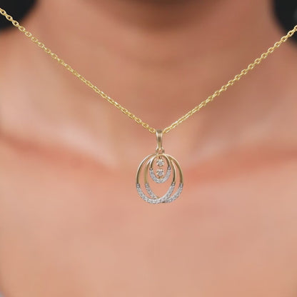 Gold Tangle Lab Grown Diamond Pendant