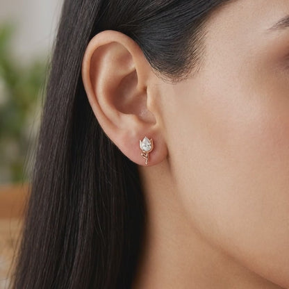 Rose Gold Spring Grace Lab Grown Diamond Earrings