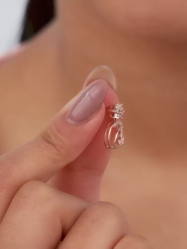 Rose Gold Hearty Sparkles Earrings