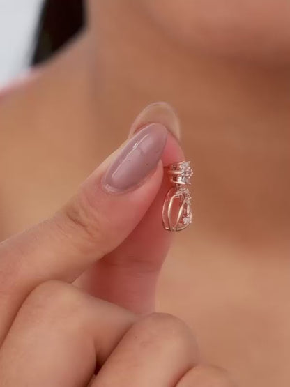 Rose Gold Hearty Sparkles Earrings