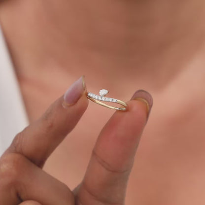 Gold Shine Love Lab Grown Diamond Ring