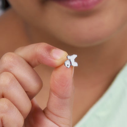 Silver Doggo Kids Pendant with Link Chain