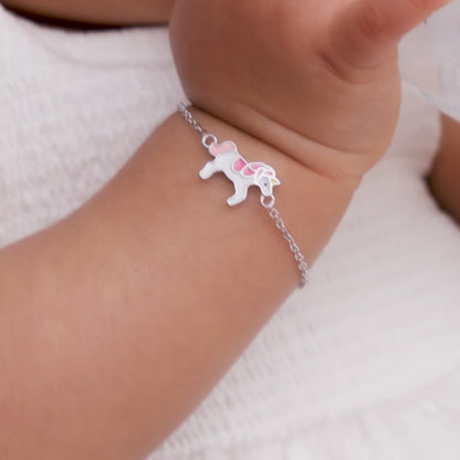 Silver Magical Unicorn Kids Bracelet (0 - 2 Years)