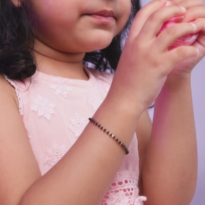 Rose Gold Minimal Nazar Kids Bracelet (2 - 8 Years)